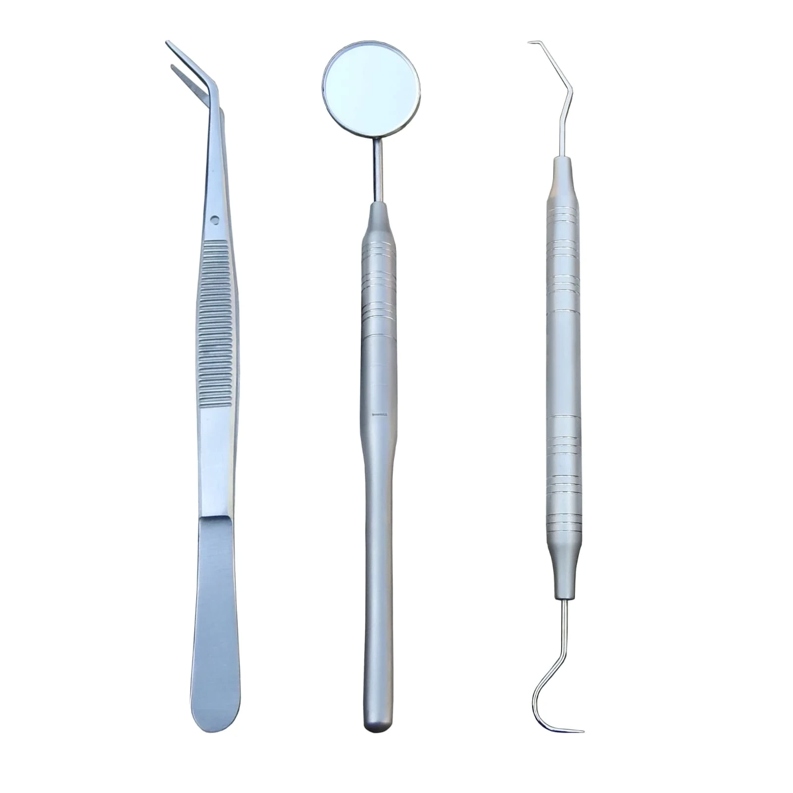 Dental Examination Kit – 3 Pcs Mirror, Tweezer & Explorer